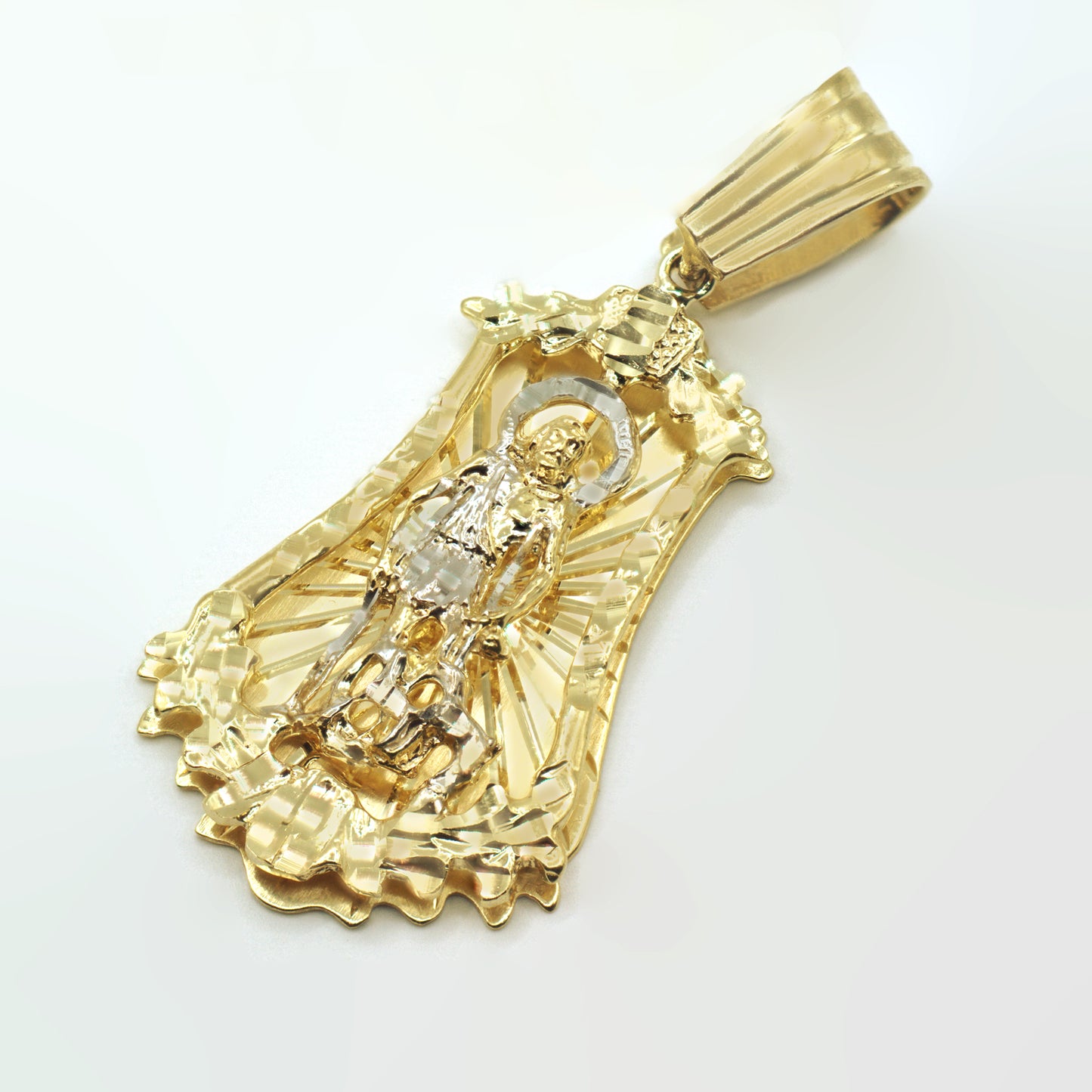 10k Yellow Gold  3D San Lazaro Charm