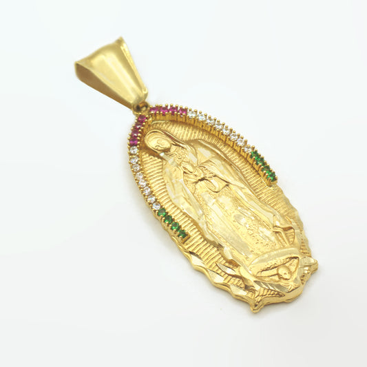 14k Yellow Gold Guadalupe Virgen Charm